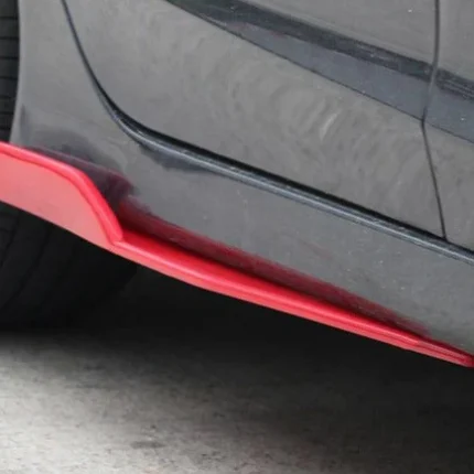 Fit 2008-2020 Toyota Camry Side Skirts Splitters Spoiler Diffuser Wings (Red)