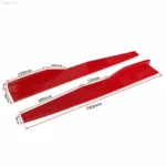 Fit 2008-2020 Ford Fusion Side Skirts Splitters Spoiler Diffuser Wings (Red) - Image 3