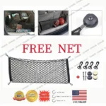 For Hyundai Santa Fe 2019-2021 Luggage Rear Trunk Retractable Tonneau Cargo Cover and Free Net (Black) - Image 3