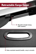 For Hyundai Santa Fe 2019-2021 Luggage Rear Trunk Retractable Tonneau Cargo Cover and Free Net (Black) - Image 7
