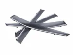 Fit 2015-2021 Chevrolet Suburban Clip-On Chrome Trim Vent Window Visors Rain Sun Wind Guards Shade Deflectors - Image 2