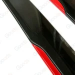 Fit Honda Side Skirts Extension Panel Splitters 94'' Body (Gloss Black with Red Trim) - Image 6