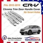 Fit 2012-2016 Honda CR-V Driver Passenger Side Door Handle Covers Trim (Mirror Chrome) - Image 2