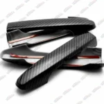 Fit 2012-2016 Honda CR-V CRV Driver Passenger Side Door Handle Covers Trim (Carbon Fiber Print, Smart Holes)