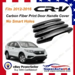 Fit 2012-2016 Honda CR-V CRV Driver Passenger Side Door Handle Covers Trim (Carbon Fiber Print) - Image 3