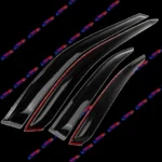 Fit 2016-2022 Lexus RX350 RX450h 3D Mugen Style Vent Window Visors Rain Sun Wind Guards Shade Deflectors - Image 2