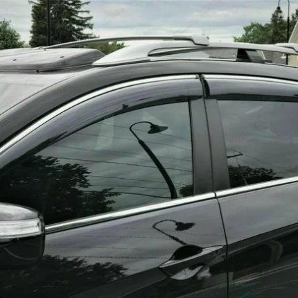 Fit 2018-2021 Toyota CHR Clip-On Chrome Trim Vent Window Visors Rain Sun Wind Guards Shade Deflectors