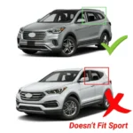 For Hyundai Grand Santa Fe XL 2013-2019 OE Style Vent Window Visors Rain Sun Wind Guards Shade Deflectors - Image 5