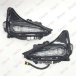 Fit 2017-2019 Toyota Corolla L LE XLE DRL Accent Front Fog Light LED Driving Lamp & Bezel - Image 4