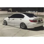 Fit 2013-2017 Honda Accord Sedan 4 Door MOD Style Side Skirts Body Kit (Unpainted Matte Black) - Image 4