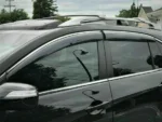 Fit 2018-2021 Infiniti Q50 Clip-On Chrome Trim Vent Window Visors Rain Sun Wind Guards Shade Deflectors - Image 4