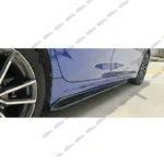 Fit 2019-2022 BMW 3 Series G20 M340i Performance Bumper Style Side Body Skirts (Black) - Image 4