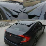 Fit 2016-2021 10th CIVIC 2016-2021 Sedan Rear Roof Vortex Generators(Unpainted / MATTE BLACK) - Image 3