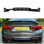 Fit 2014-2020 F32 BMW 435i 440i xDrive M Sport Rear Bumper Diffuser Twin Outlet - Image 3