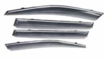 Fit 2016-2023 Honda Pilot Chrome Trim Vent Window Visors Rain Sun Guards - Image 2