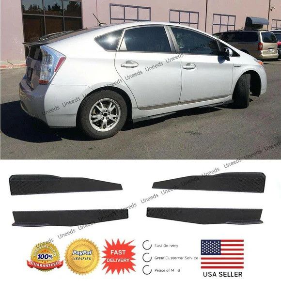 273475448515-0.webp Universal Side Skirts Body Kit Rocker Panels Splitters Winglet Wings (Carbon Fiber Print, 4 pcs) - Image 1