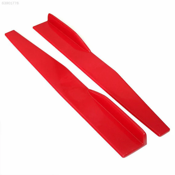273501430241-2.webp Universal Red Side Skirt Rocker Splitters Spoiler Canard Diffuser Winglet Wings - Image 1