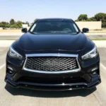 Fit 2014-2017 Infiniti Q50 Base Premium Front Bumper Lip Spoiler Splitter (Gloss Black) - Image 5