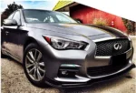 Fit 2014-2017 Infiniti Q50 Base Premium Front Bumper Lip Spoiler Splitter (Gloss Black) - Image 6