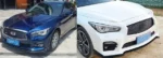 Fit 2014-2017 Infiniti Q50 Base Premium Front Bumper Lip Spoiler Splitter (Gloss Black) - Image 2