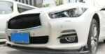 Fits 2014-2017 Infiniti Q50 Base Premium Front Bumper Lip Spoiler (Carbon Fiber Print) - Image 3