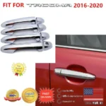 Fit 2016-2021 Toyota Tacoma Door Handle Cover Molding ABS Trim (Carbon Fiber Print)