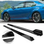 Fits 2018-2023 Toyota Camry Set of 2 Side Body Skirts Extensions Gloss Black - Image 6