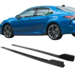 Fits 2018-2023 Toyota Camry Set of 2 Side Body Skirts Extensions Gloss Black - Image 7