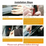 Fit 2019-2024 Toyota RAV4 Out-Channel Vent Window Visors Rain Sun Wind Guards Shade Deflectors - Image 2