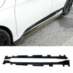 Fit 2018-2023 Honda Accord Side Skirt Bottom Line Extension Lip 2pcs (Unpainted Matte Black)