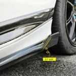 Fit 2018-2023 Honda Accord Side Skirt Bottom Line Extension Lip 2pcs (Unpainted Matte Black) - Image 2