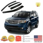 Fit 2009-2015 Honda Pilot Out-Channel Vent Window Visors Rain Sun Wind Guards Shade Deflectors - Image 5