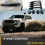 Fit 2016-2021 Toyota Tacoma Door Handle Covers (Carbon Fiber Print)