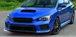 Fits 2015-2021 Subaru WRX STI Front Splitter Spoiler Lip (Gloss Black with Red Trim) - Image 5