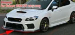 Fits 2015-2021 Subaru WRX STI Front Splitter Spoiler Lip (Gloss Black with Red Trim) - Image 7