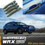 Fit 2012-2018 SUBARU Impreza Carbon Fiber Door Handle Cover Trim (Carbon Fiber Print, Smart Holes)