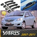 Fit 2007-2011 Toyota Yaris Door Handle Cover Trim (Carbon Fiber Print)