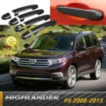 Fit 2008-2013 Toyota Highlander Door Handle Cover Trim Accessories (Carbon Fiber Print)