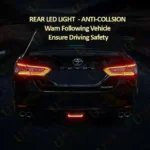 Fit 2018-2023 Toyota Camry Rear Bumper Lip Spoiler Lower Diffuser with LED Light - Image 5