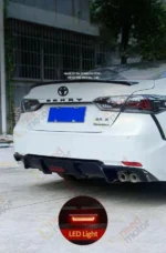 Fit 2018-2023 Toyota Camry Rear Bumper Lip Spoiler Lower Diffuser with LED Light - Image 6