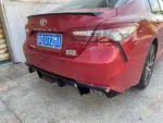 Fit 2018-2023 Toyota Camry Rear Bumper Lip Spoiler Lower Diffuser with LED Light - Image 2
