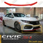 Fits 2017-2021 CIVIC Hatchback & Si HFP Front Bumper Lip Spoiler (Glossy Red) - Image 5