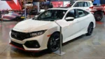 Fits 2017-2021 CIVIC Hatchback & Si HFP Front Bumper Lip Spoiler (Glossy Red) - Image 2