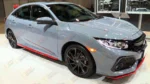 Fits 2017-2021 CIVIC Hatchback & Si HFP Front Bumper Lip Spoiler (Glossy Red) - Image 8