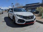 Fits 2017-2021 CIVIC Hatchback & Si HFP Front Bumper Lip Spoiler (Glossy Red) - Image 9