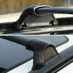 Fit 2017-2021 Honda CRV Black Roof Rack Rail + Top Cross Bars Set Luggage Carrier - Image 5