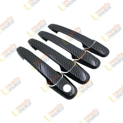 Fit 2019-2021 Toyota Highlander Car Side Door Handle Cover Trim (Carbon Fiber Print)