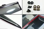 Fit 2016-2021 Toyota Prius / Prime Clip-On Chrome Trim Vent Window Visors Rain Sun Wind Guards Shade Deflectors