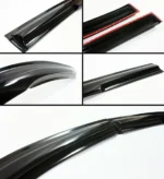 Fit 2009-2013 Honda Fit JAZZ 3D Mugen Style Vent Window Visors Rain Sun Wind Guards Shade Deflectors - Image 8
