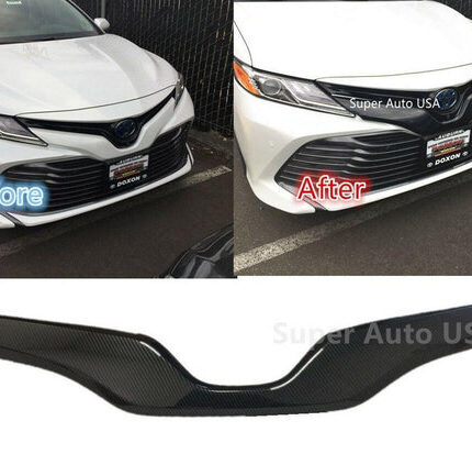 Fits 2018-2023 TOYOTA Camry Car Front Grille Grid Cover Trim Strip (Carbon Fiber Print)